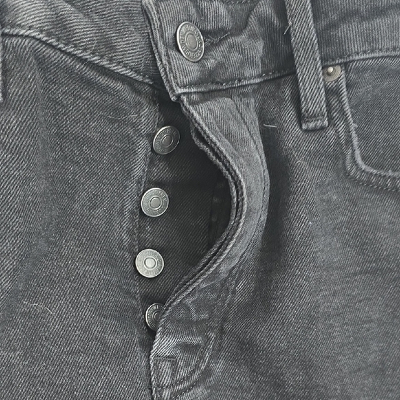 Forever 21 Dark Denim Distressed Shorts - Picture 3 of 5